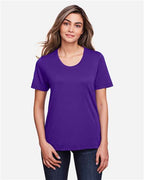 CORE365 CE111W, Women's Fusion Chromasoft Performance T-shirt, Campus Purple