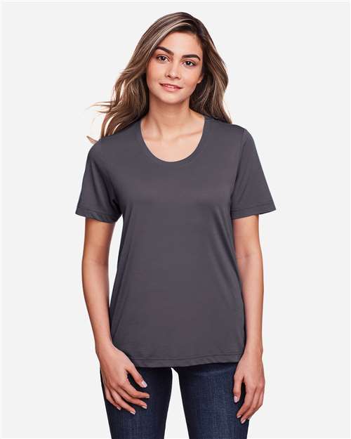 CORE365 CE111W, Women's Fusion Chromasoft Performance T-shirt, Carbon