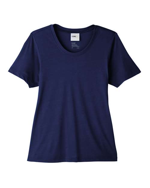 CORE365 CE111W, Women's Fusion Chromasoft Performance T-shirt, Classic Navy