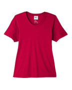 CORE365 CE111W, Women's Fusion Chromasoft Performance T-shirt, Classic Red