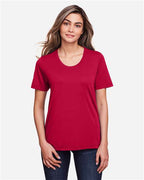 CORE365 CE111W, Women's Fusion Chromasoft Performance T-shirt, Classic Red