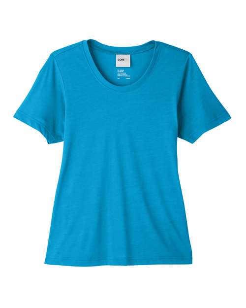 CORE365 CE111W, Women's Fusion Chromasoft Performance T-shirt, Electric Blue