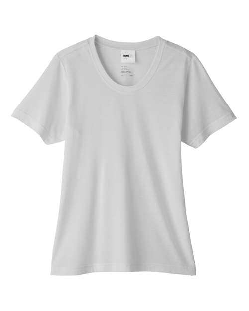 CORE365 CE111W, Women's Fusion Chromasoft Performance T-shirt, Platinum
