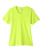 CORE365 CE111W, Women's Fusion Chromasoft Performance T-shirt, Safety Yellow