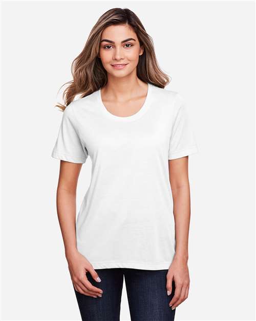 CORE365 CE111W, Women's Fusion Chromasoft Performance T-shirt, White