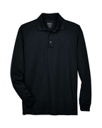 CORE365 88192, Men's Pinnacle Performance Long Sleeve Pique Polo, Black