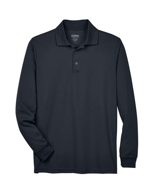 CORE365 88192, Men's Pinnacle Performance Long Sleeve Pique Polo, Carbon