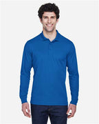CORE365 88192, Men's Pinnacle Performance Long Sleeve Pique Polo, True Royal