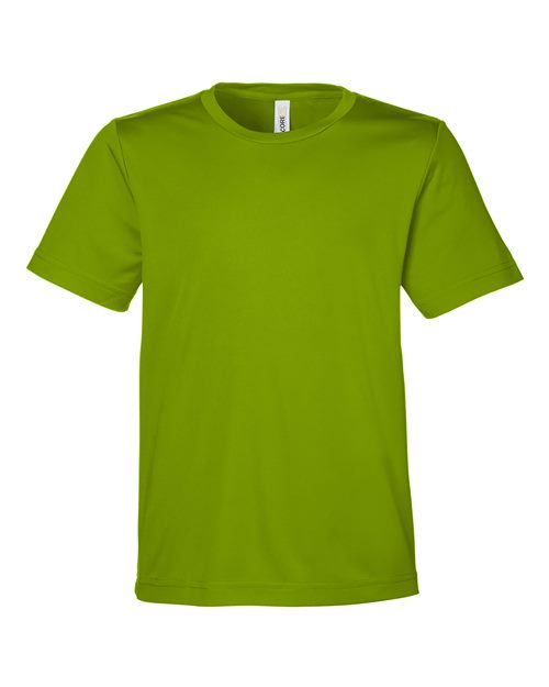 CORE365 CE10Y, Youth Fusion Chromasoft Performance T-shirt, Acid Green