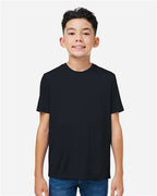 CORE365 CE10Y, Youth Fusion Chromasoft Performance T-shirt, Black