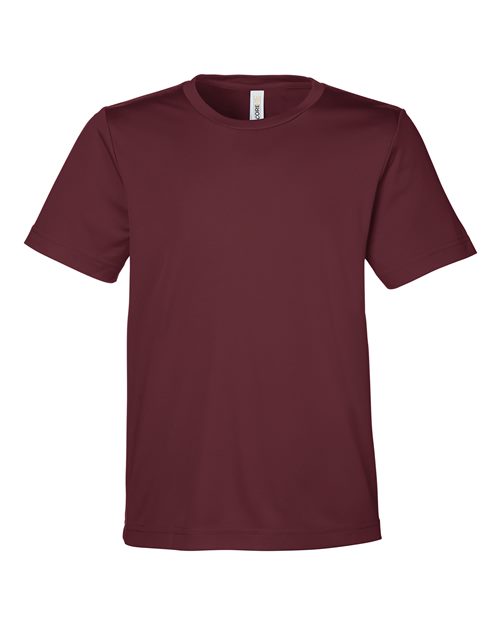 CORE365 CE10Y, Youth Fusion Chromasoft Performance T-shirt, Burgundy