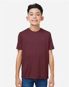CORE365 CE10Y, Youth Fusion Chromasoft Performance T-shirt, Burgundy