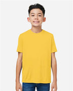 CORE365 CE10Y, Youth Fusion Chromasoft Performance T-shirt, Campus Gold