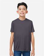 CORE365 CE10Y, Youth Fusion Chromasoft Performance T-shirt, Carbon