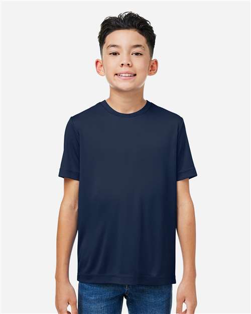 CORE365 CE10Y, Youth Fusion Chromasoft Performance T-shirt, Classic Navy