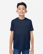 CORE365 CE10Y, Youth Fusion Chromasoft Performance T-shirt, Classic Navy