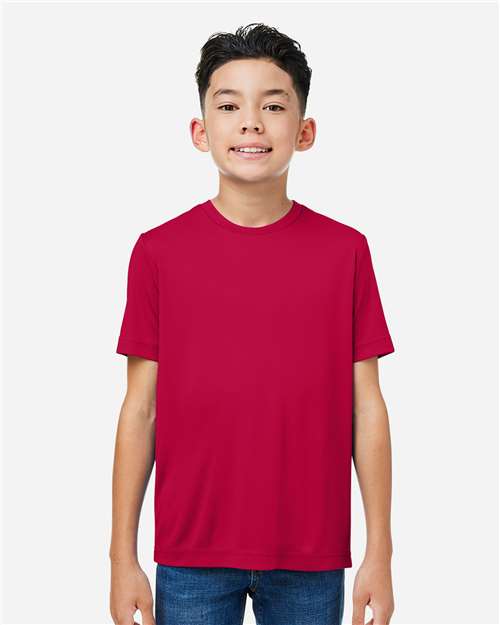 CORE365 CE10Y, Youth Fusion Chromasoft Performance T-shirt, Classic Red