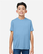 CORE365 CE10Y, Youth Fusion Chromasoft Performance T-shirt, Columbia Blue