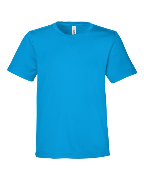 CORE365 CE10Y, Youth Fusion Chromasoft Performance T-shirt, Electric Blue