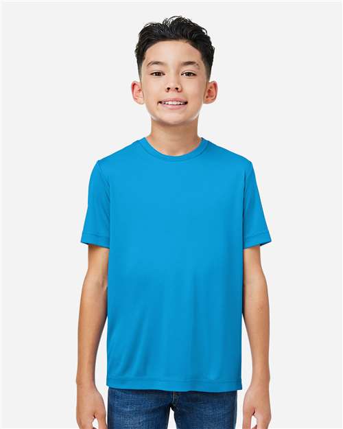 CORE365 CE10Y, Youth Fusion Chromasoft Performance T-shirt, Electric Blue