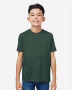 CORE365 CE10Y, Youth Fusion Chromasoft Performance T-shirt, Forest