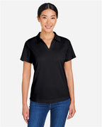 CORE365 CE104W, Women's Market Snag Protect Mesh Polo, Black