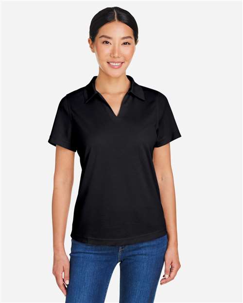CORE365 CE104W, Women's Market Snag Protect Mesh Polo, Black