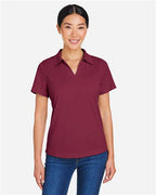 CORE365 CE104W, Women's Market Snag Protect Mesh Polo, Burgundy