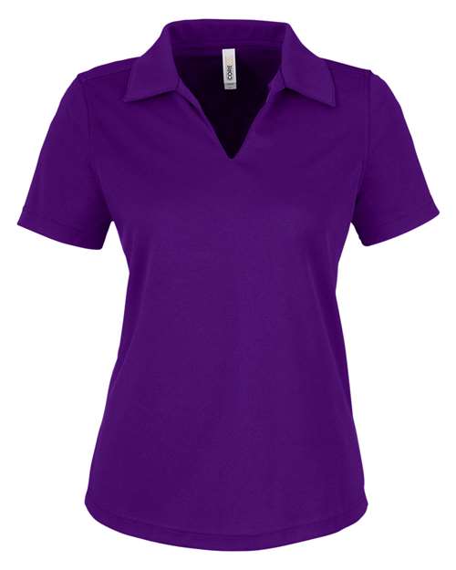 CORE365 CE104W, Women's Market Snag Protect Mesh Polo, Campus Purple