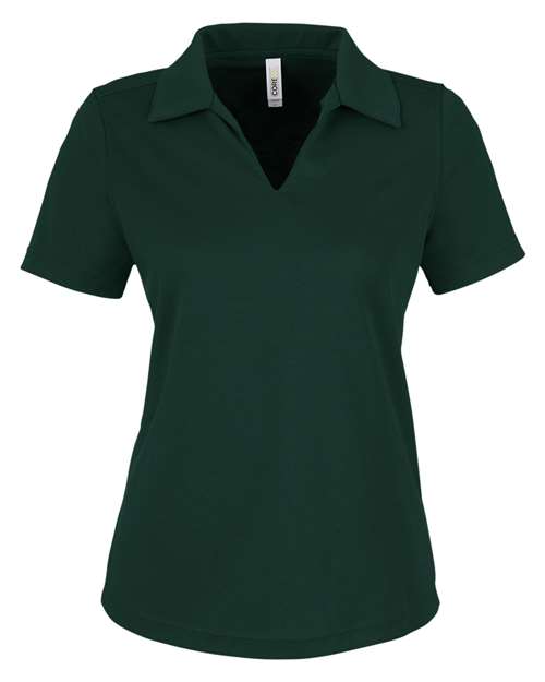 CORE365 CE104W, Women's Market Snag Protect Mesh Polo, Forest