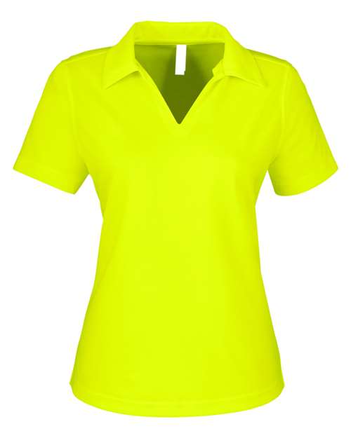 CORE365 CE104W, Women's Market Snag Protect Mesh Polo, Safety Yellow