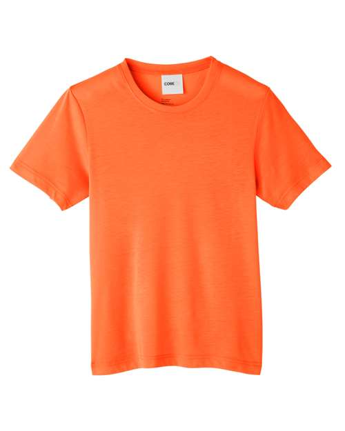 CORE365 CE111Y, Youth Fusion Chromasoft Performance T-shirt, Campus Orange