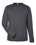 CORE365 CE10L, Men's Fusion Chromasoft Performance Long Sleeve T-shirt, Carbon