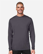 CORE365 CE10L, Men's Fusion Chromasoft Performance Long Sleeve T-shirt, Carbon