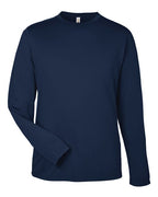 CORE365 CE10L, Men's Fusion Chromasoft Performance Long Sleeve T-shirt, Classic Navy