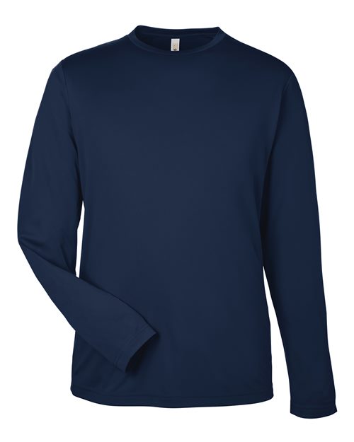 CORE365 CE10L, Men's Fusion Chromasoft Performance Long Sleeve T-shirt, Classic Navy