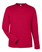 CORE365 CE10L, Men's Fusion Chromasoft Performance Long Sleeve T-shirt, Classic Red