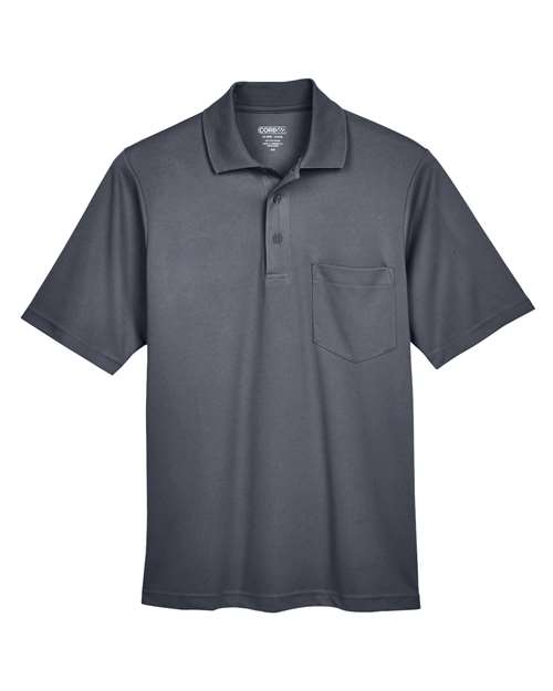 CORE365 88181P, Men's Origin Performance Pique Polo With Pocket, Carbon