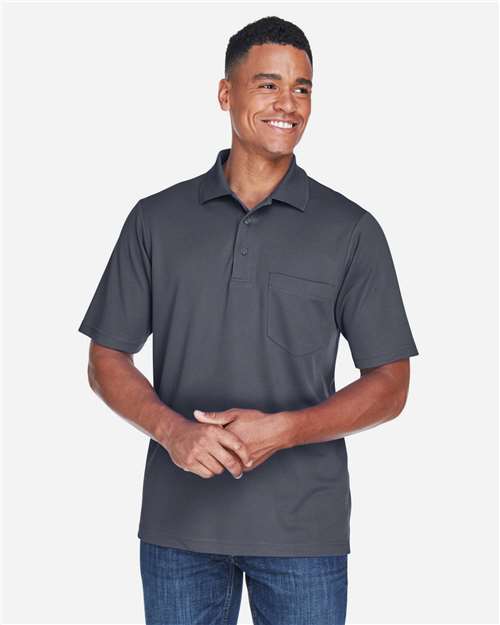 CORE365 88181P, Men's Origin Performance Pique Polo With Pocket, Carbon