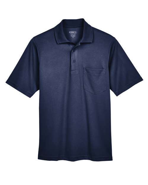 CORE365 88181P, Men's Origin Performance Pique Polo With Pocket, Classic Navy