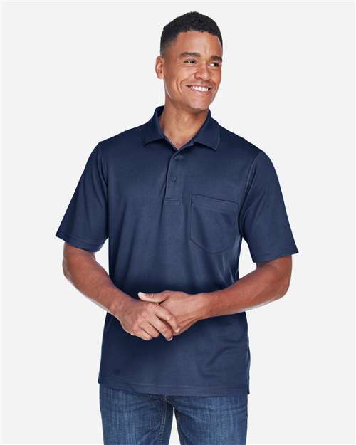 CORE365 88181P, Men's Origin Performance Pique Polo With Pocket, Classic Navy