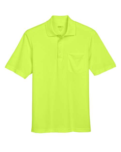 CORE365 88181P, Men's Origin Performance Pique Polo With Pocket, Safety Yellow