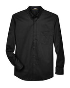 CORE365 88193, Men's Operate Twill Dress Shirt, Black