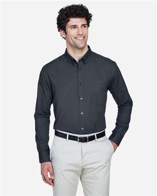 CORE365 88193, Men's Operate Twill Dress Shirt, Carbon