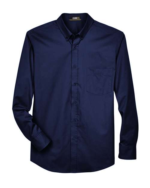 CORE365 88193, Men's Operate Twill Dress Shirt, Classic Navy