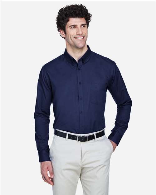 CORE365 88193, Men's Operate Twill Dress Shirt, Classic Navy