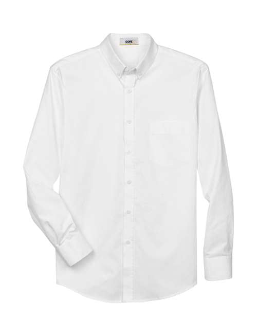 CORE365 88193, Men's Operate Twill Dress Shirt, White