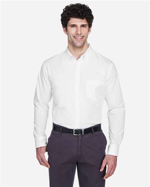 CORE365 88193, Men's Operate Twill Dress Shirt, White