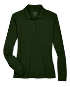 CORE365 78192, Women's Pinnacle Performance Long Sleeve Pique Polo, Forest