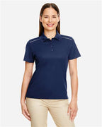 CORE365 78181R, Women's Radiant Performance Pique Polo With Reflective Piping, Classic Navy